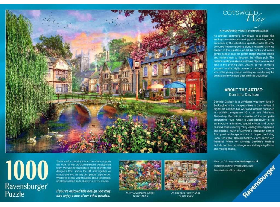 RAVENSBURGER Puzzle Cotswoldská cesta 1000 dielikov