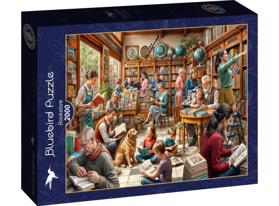 BLUEBIRD Puzzle Kníhkupectvo 2000 dielikov