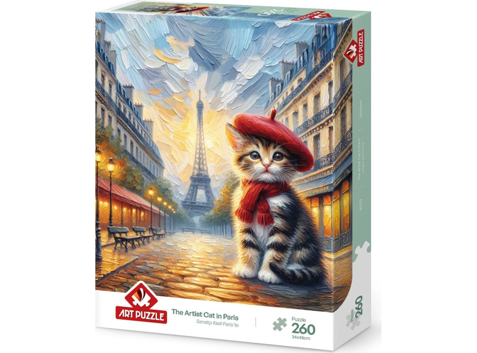 ART PUZZLE Puzzle Mačací umelec v Paríži 260 dielikov