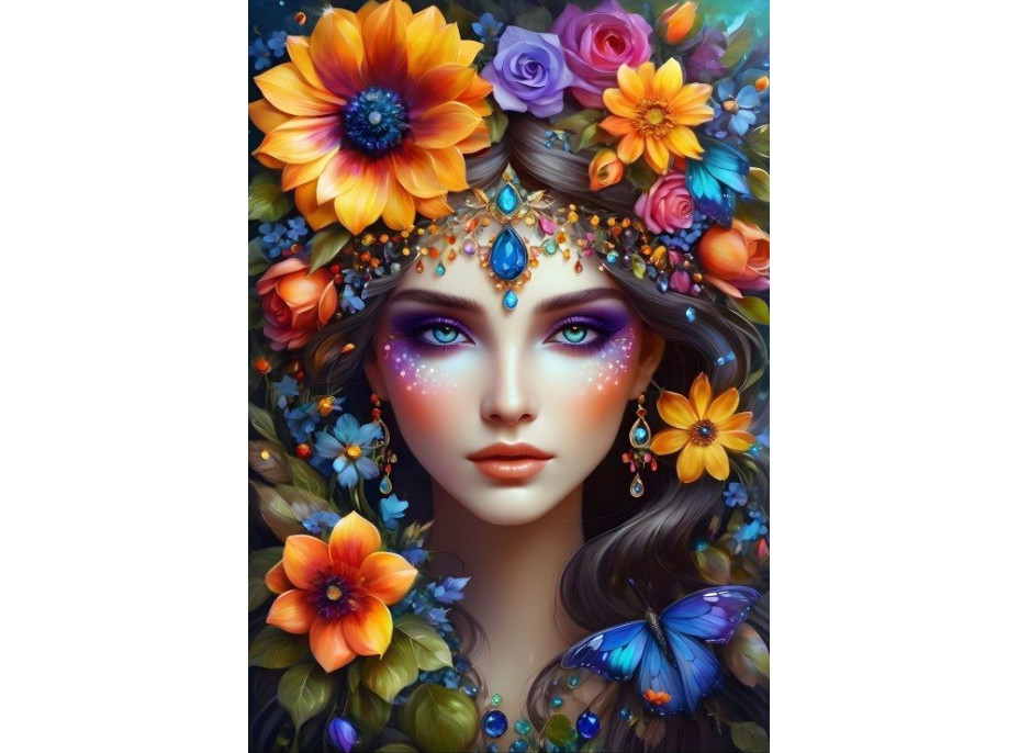 ALIPSON Puzzle Kvetinová žena 1000 dielikov