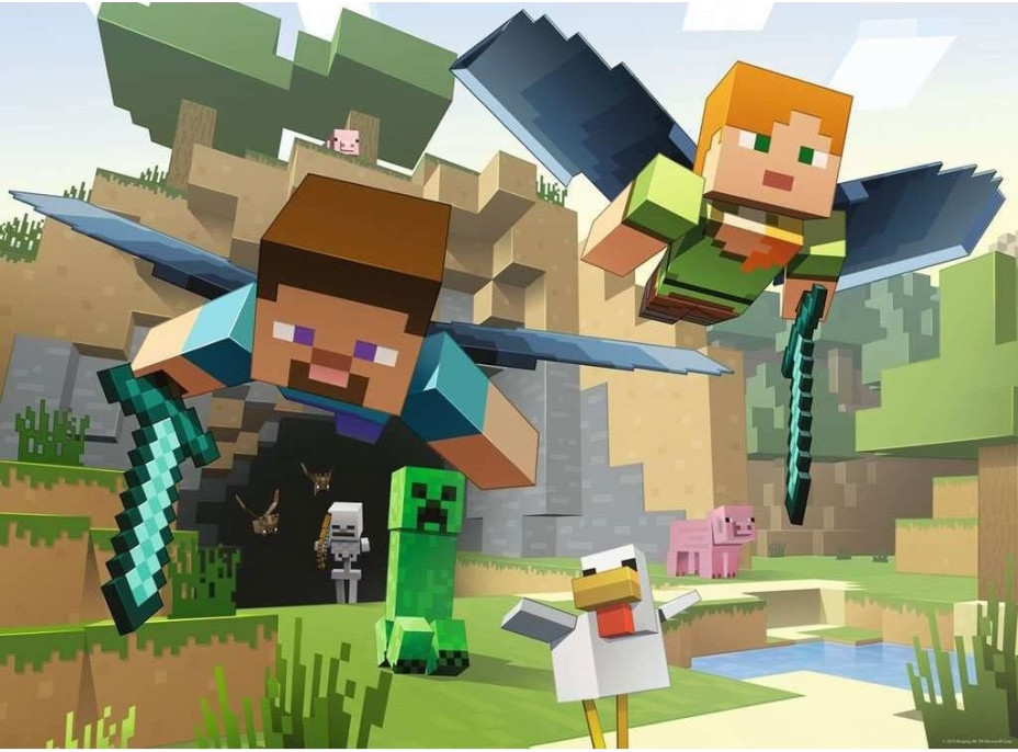 RAVENSBURGER Puzzle Minecraft: Dobrodružstvo XXL 200 dielikov