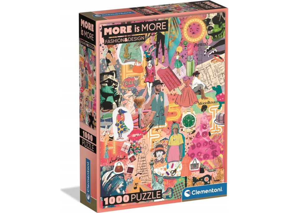 CLEMENTONI Puzzle More is More: Móda a Design 1000 dielikov