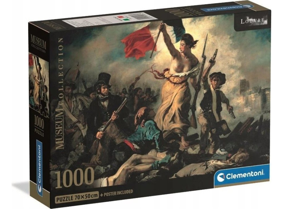 CLEMENTONI Puzzle Museum Collection: Sloboda vedie ľud na barikády 1000 dielikov