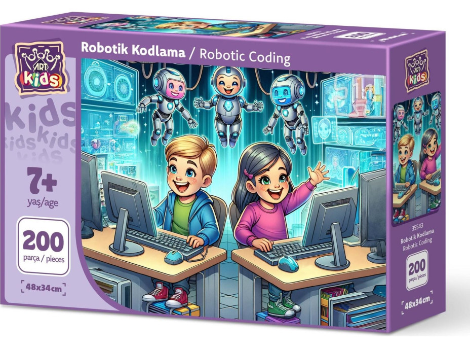 ART PUZZLE Puzzle Programovanie robotov 200 dielikov
