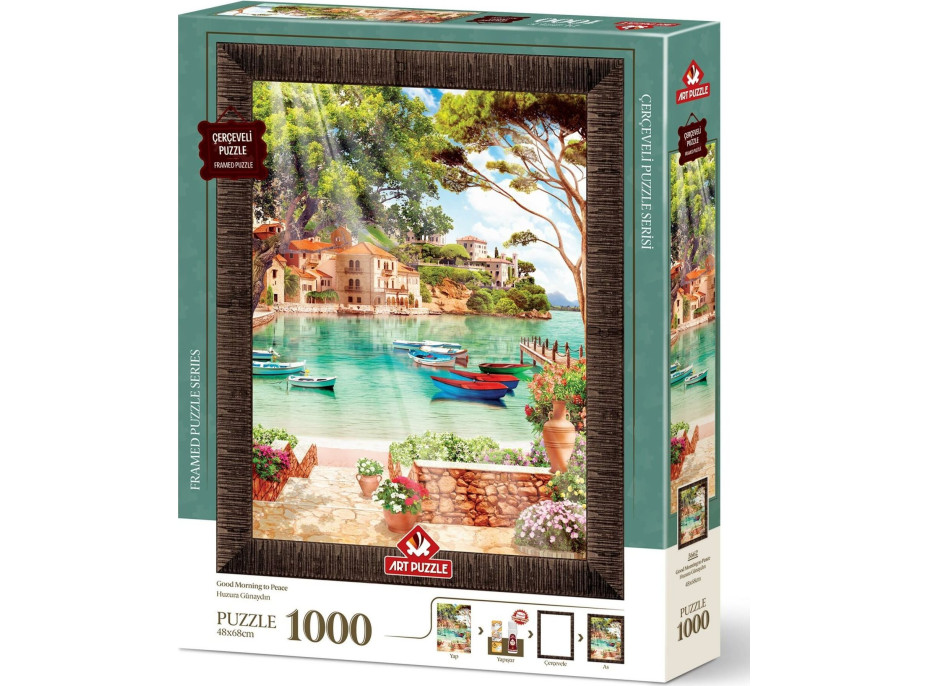 ART PUZZLE Puzzle s rámom a lepidlom 3v1 Dobré ráno 1000 dielikov