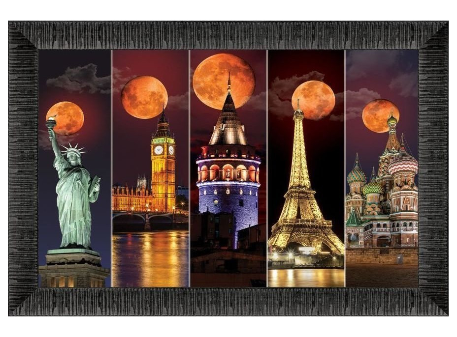 ART PUZZLE Puzzle s rámom a lepidlom 3v1 Krvavý mesiac 1000 dielikov