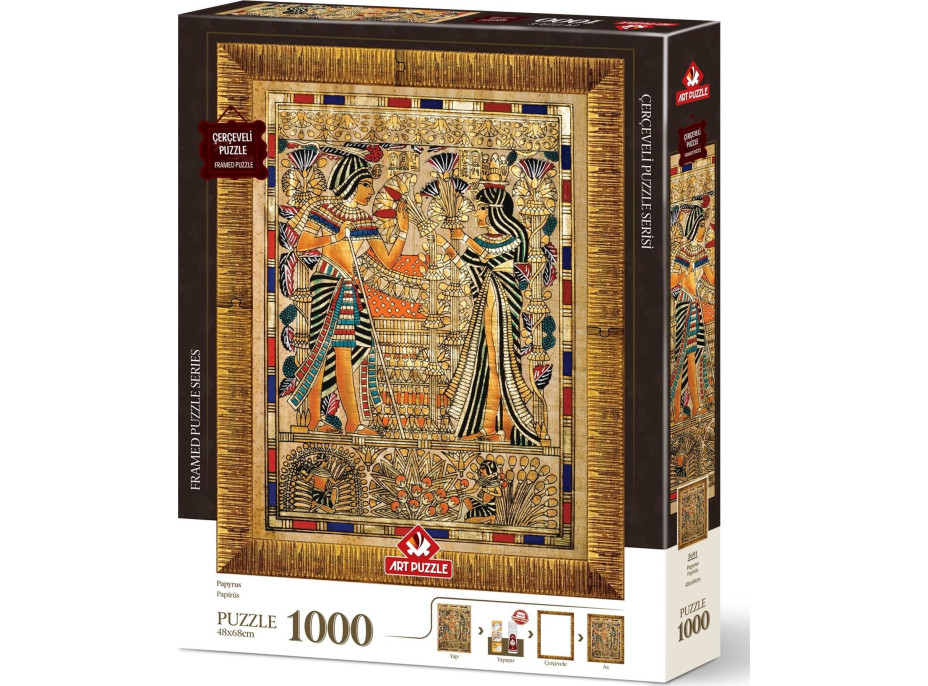 ART PUZZLE Puzzle s rámom a lepidlom 3v1 Papyrus 1000 dielikov