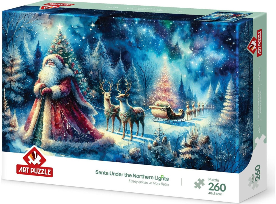 ART PUZZLE Puzzle Santa pod severnou oblohou 260 dielikov