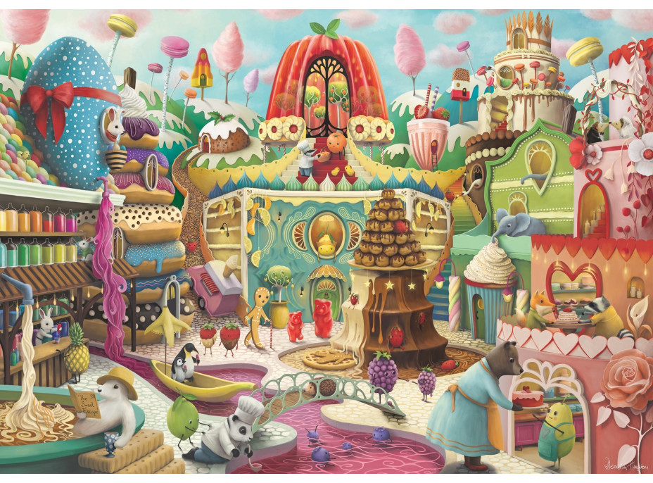 RAVENSBURGER Puzzle Sladká ulica 1000 dielikov