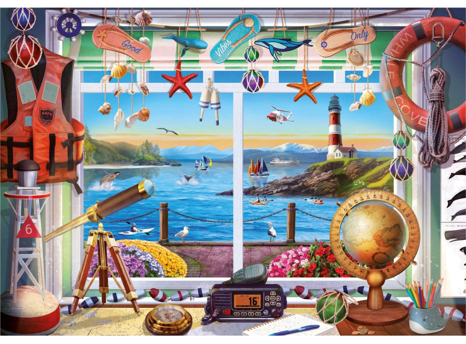 EDUCA Puzzle Život v prístave 1000 dielikov