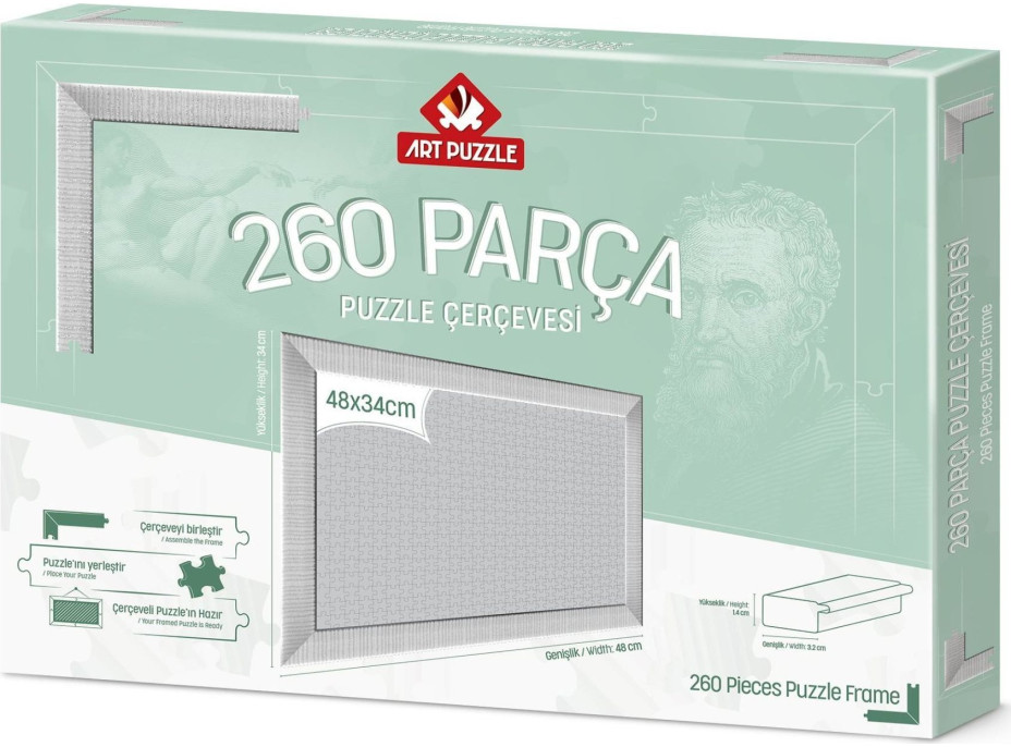 ART PUZZLE Rám na puzzle 48x34cm White (14609)