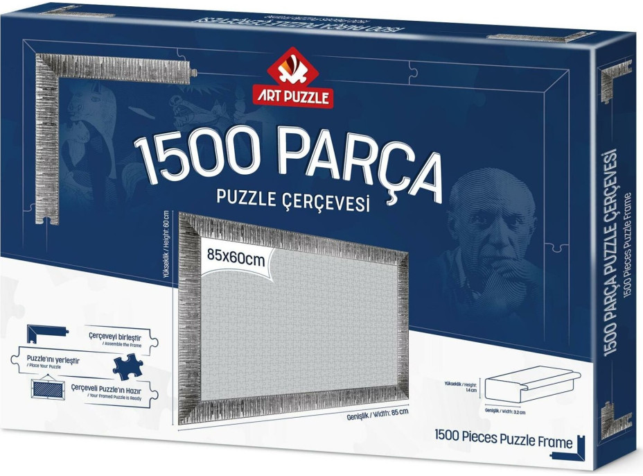 ART PUZZLE Rám na puzzle 85x60cm Silver (14625)