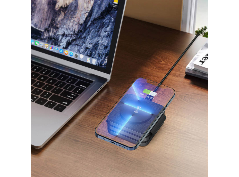 Solight cestovná nabíjačka 3v1, MagSafe kompatibilná