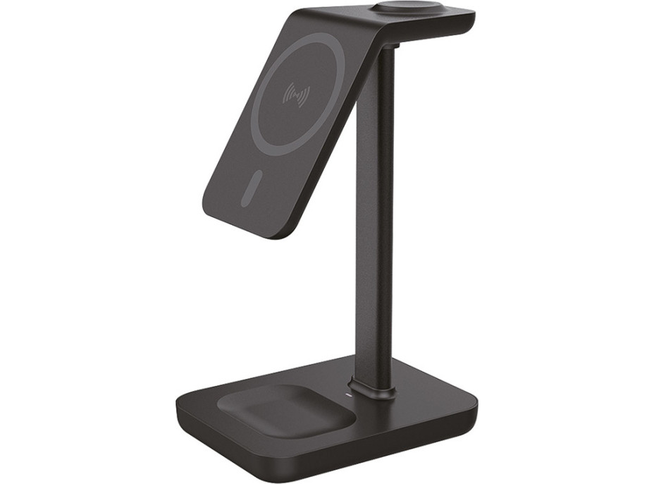 Solight stolná nabíjačka 3v1, Qi2, MagSafe kompatibilná