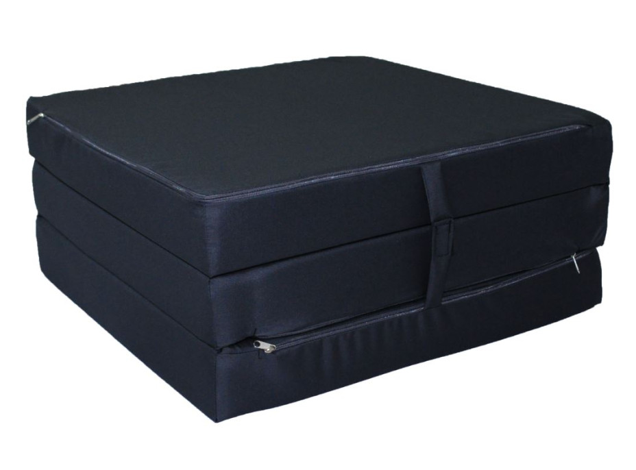 Vodeodolný rozkladací turistický matrac 195x65x10 cm - tmavo šedý