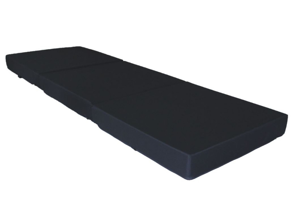 Vodeodolný rozkladací turistický matrac 195x65x10 cm - tmavo šedý