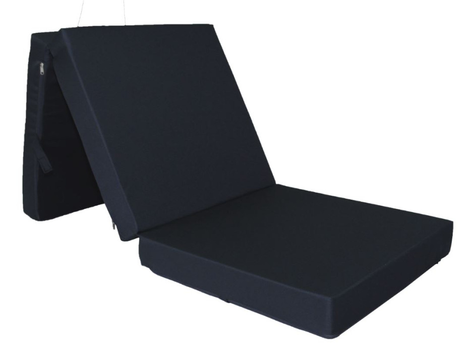 Vodeodolný rozkladací turistický matrac 195x65x10 cm - tmavo šedý