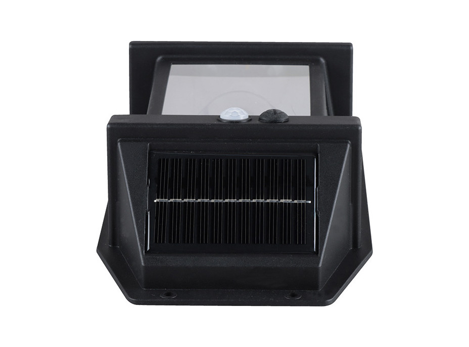 Solight LED solárny lampáš nástenný, teplá biela, 12x17cm, čierna