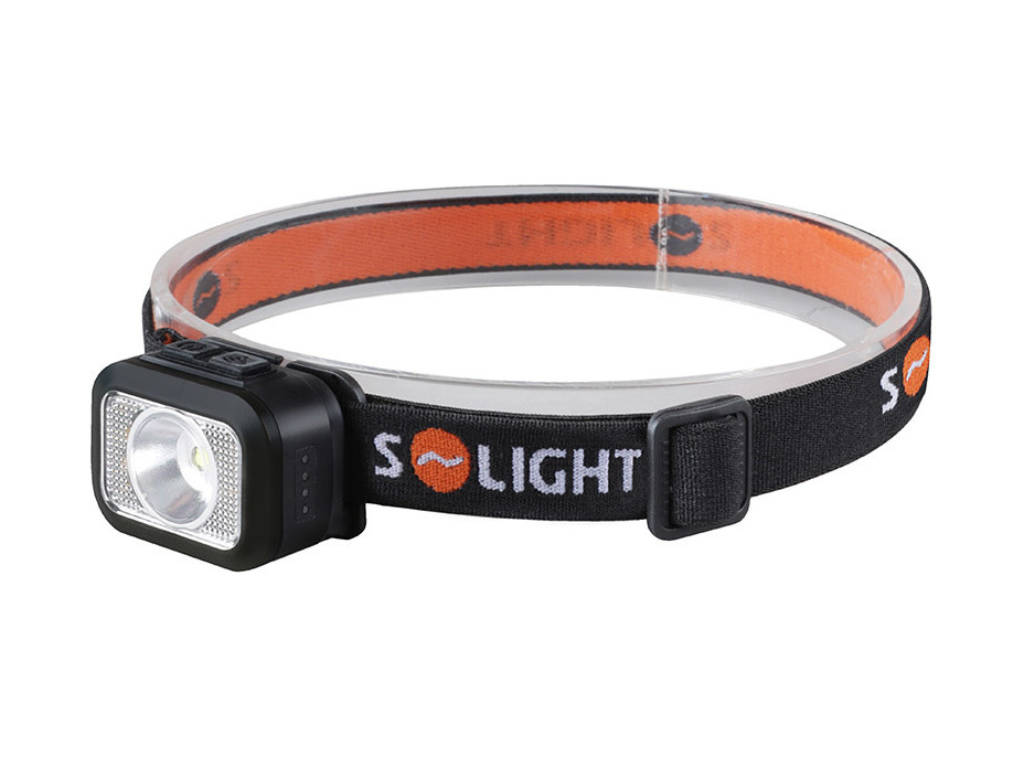Solight LED čelové nabíjacie svietidlo, 170lm, teplé + studené svetlo, Li-Ion