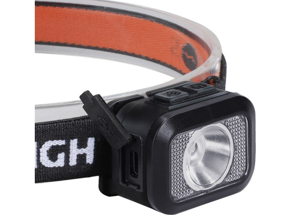 Solight LED čelové nabíjacie svietidlo, 170lm, teplé + studené svetlo, Li-Ion