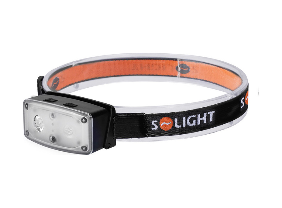 Solight LED čelové nabíjacie svietidlo, 100lm, sensor, Li-Ion