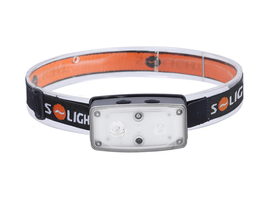 Solight LED čelové nabíjacie svietidlo, 100lm, sensor, Li-Ion