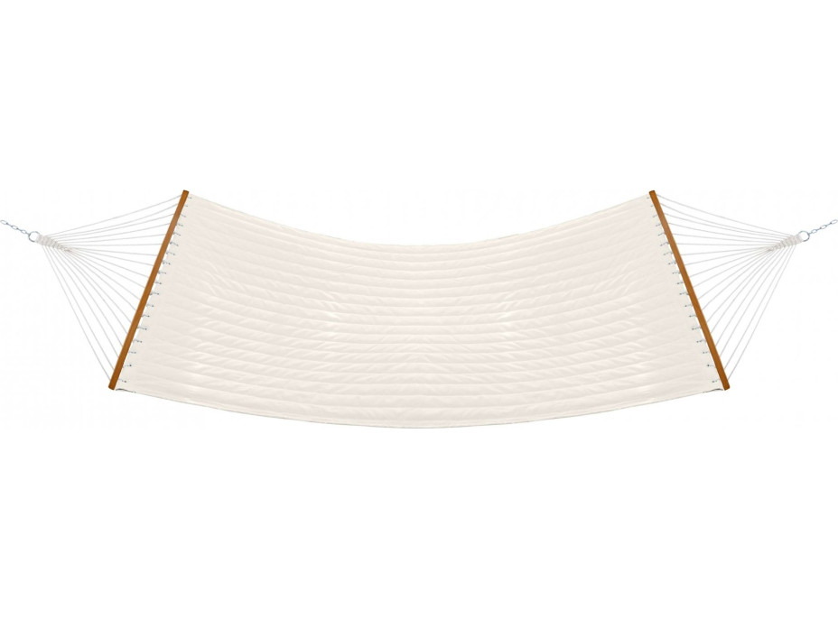 Závesná hojdacia sieť LUMO PREMIUM DUO prešívaná - 200x140 cm - ecru