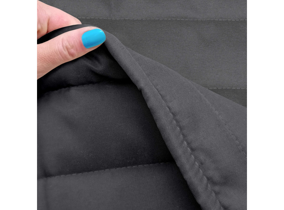 Závesná hojdacia sieť LUMO PREMIUM DUO prešívaná - 200x140 cm - šedá