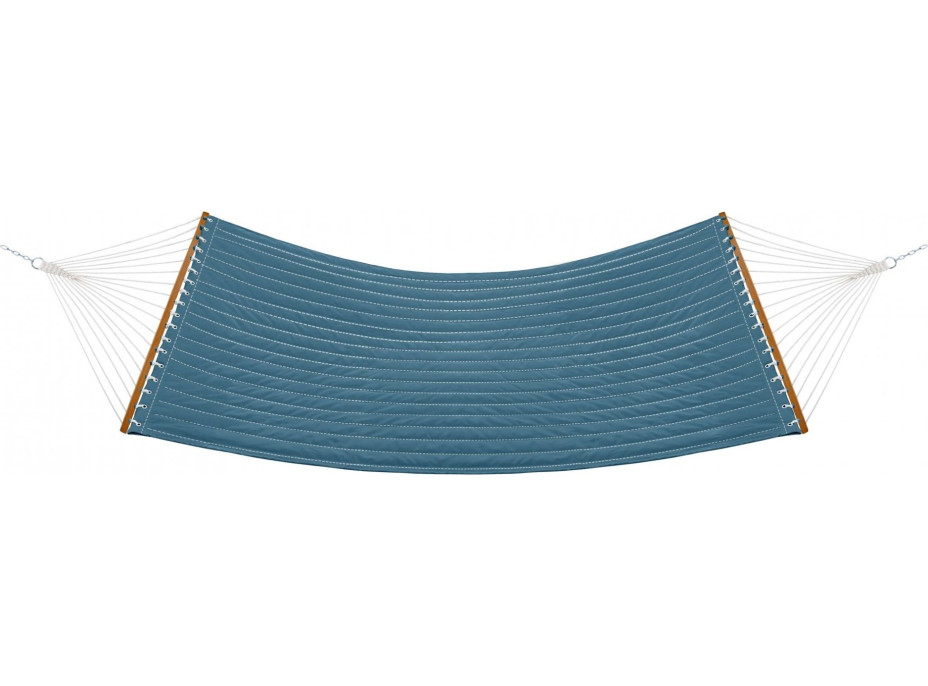 Závesná hojdacia sieť LUMO PREMIUM DUO prešívaná - 200x140 cm - tyrkysová