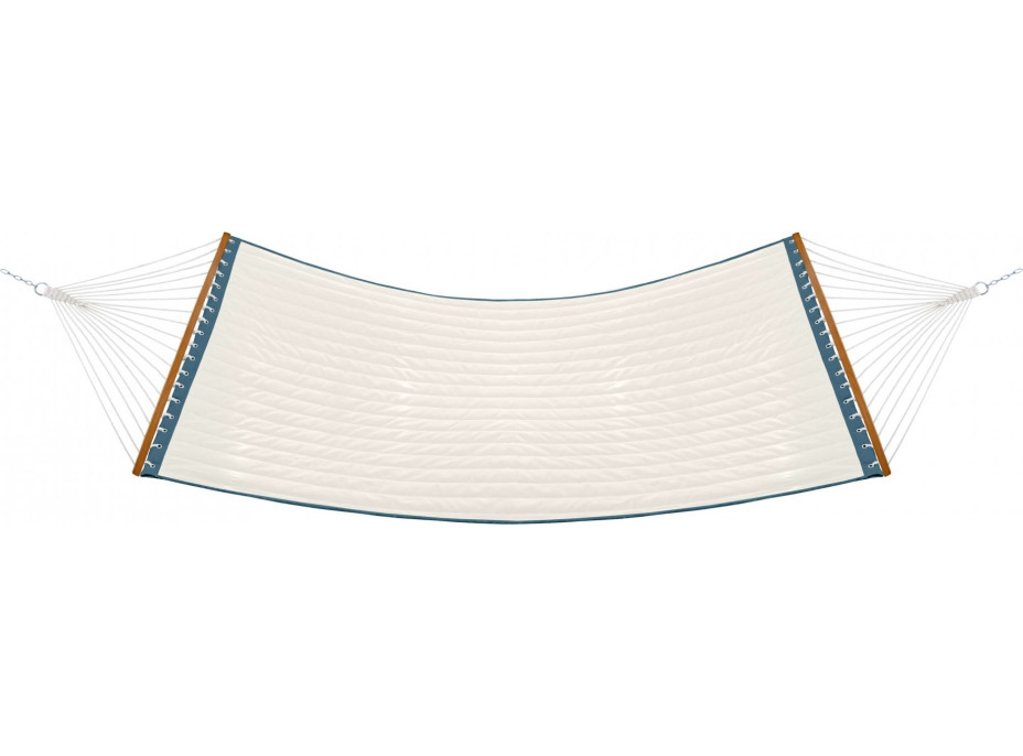 Závesná hojdacia sieť LUMO PREMIUM DUO prešívaná - 200x140 cm - tyrkysová