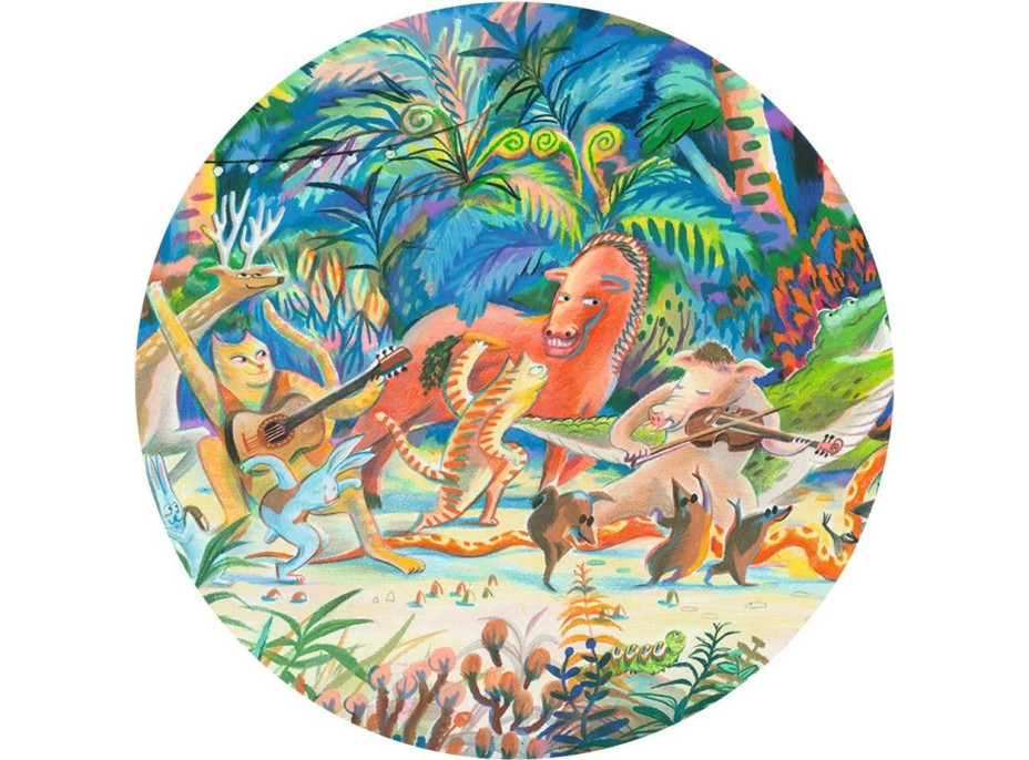 DJECO Panoramatické puzzle Lesné zvieratká 200 dielikov