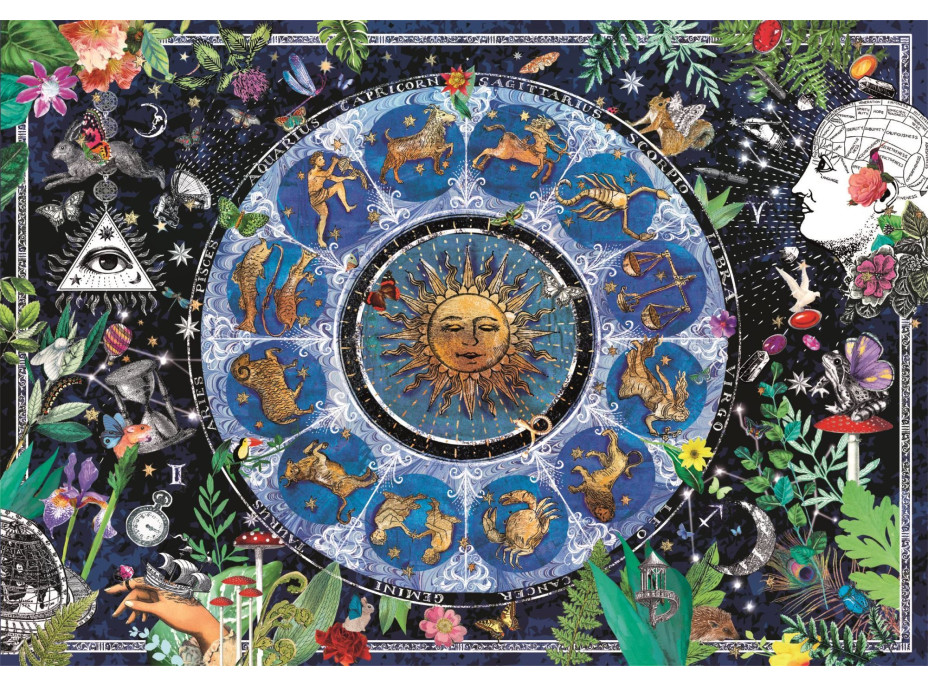 CLEMENTONI Puzzle Astrologická mapa 1000 dielikov