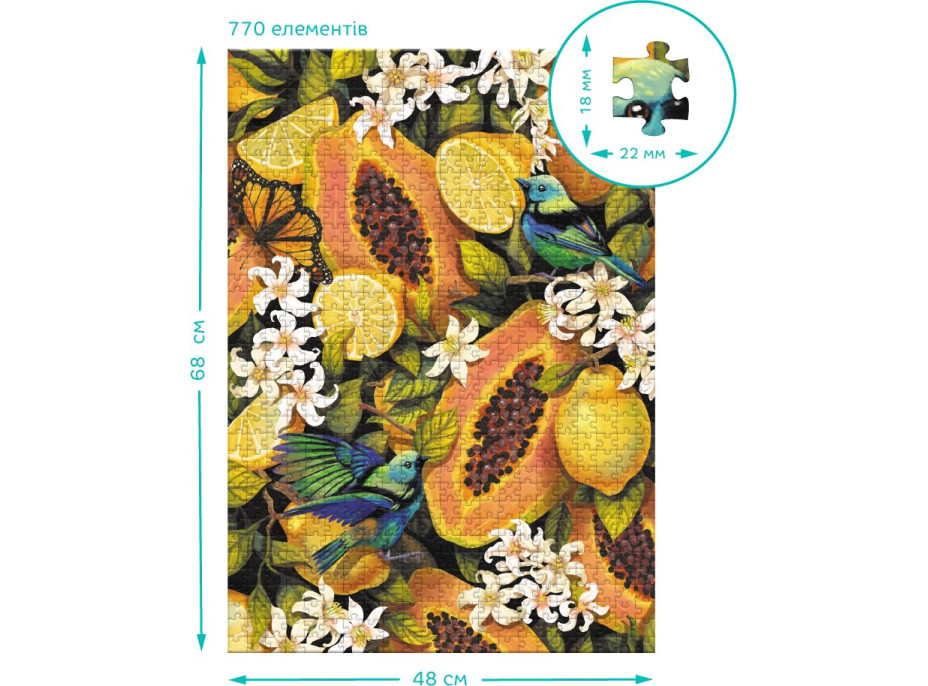 DODO Puzzle Botany: Tropické ovocie 770 dielikov