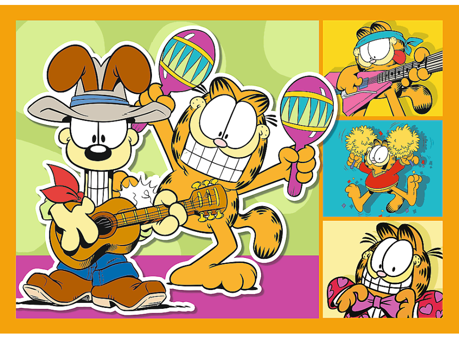 TREFL Puzzle Garfield miluje lasagne 4v1 (35,48,54,70 dielikov)