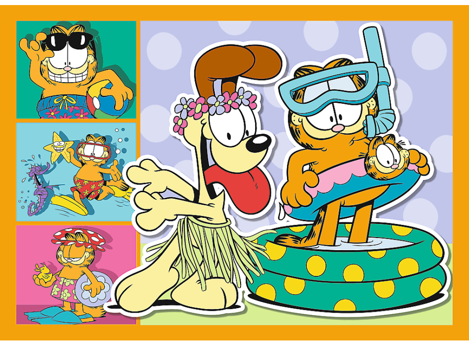 TREFL Puzzle Garfield miluje lasagne 4v1 (35,48,54,70 dielikov)