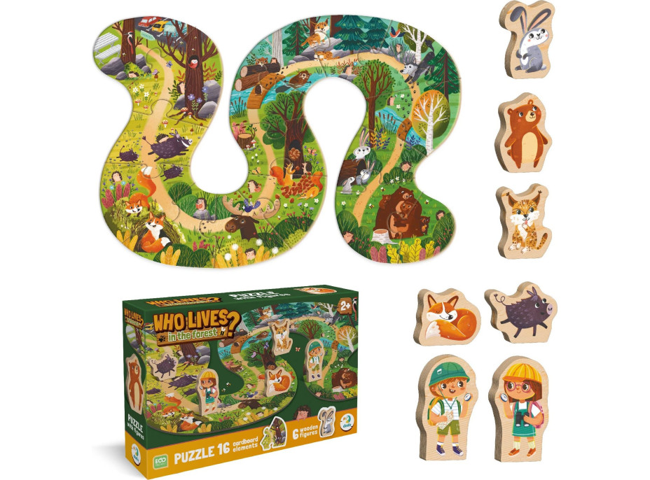 DODO Puzzle Kto žije v lese? 16 dielikov