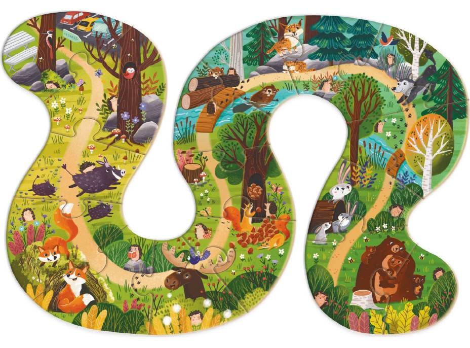 DODO Puzzle Kto žije v lese? 16 dielikov