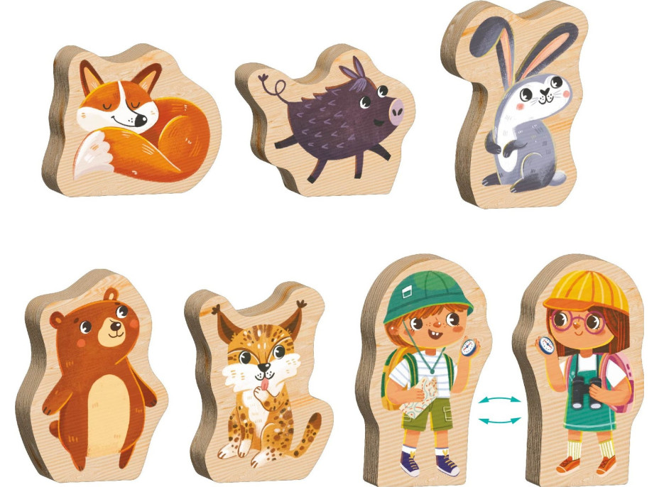 DODO Puzzle Kto žije v lese? 16 dielikov