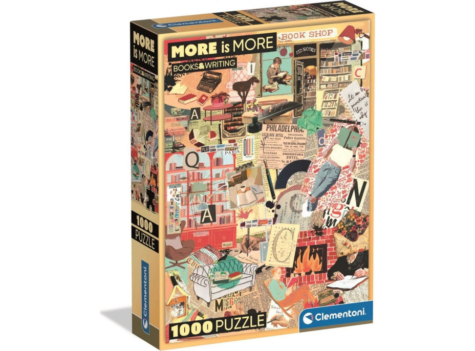 CLEMENTONI Puzzle More is More: Knihy a písanie 1000 dielikov