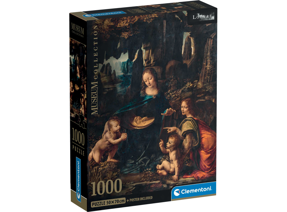 CLEMENTONI Puzzle Museum Collection: Madona v skalách 1000 dielikov