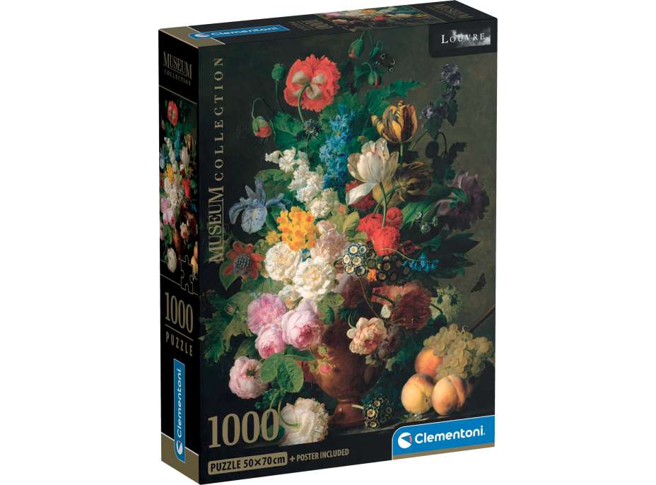 CLEMENTONI Puzzle Museum Collection: Zátišie s kvetinami 1000 dielikov