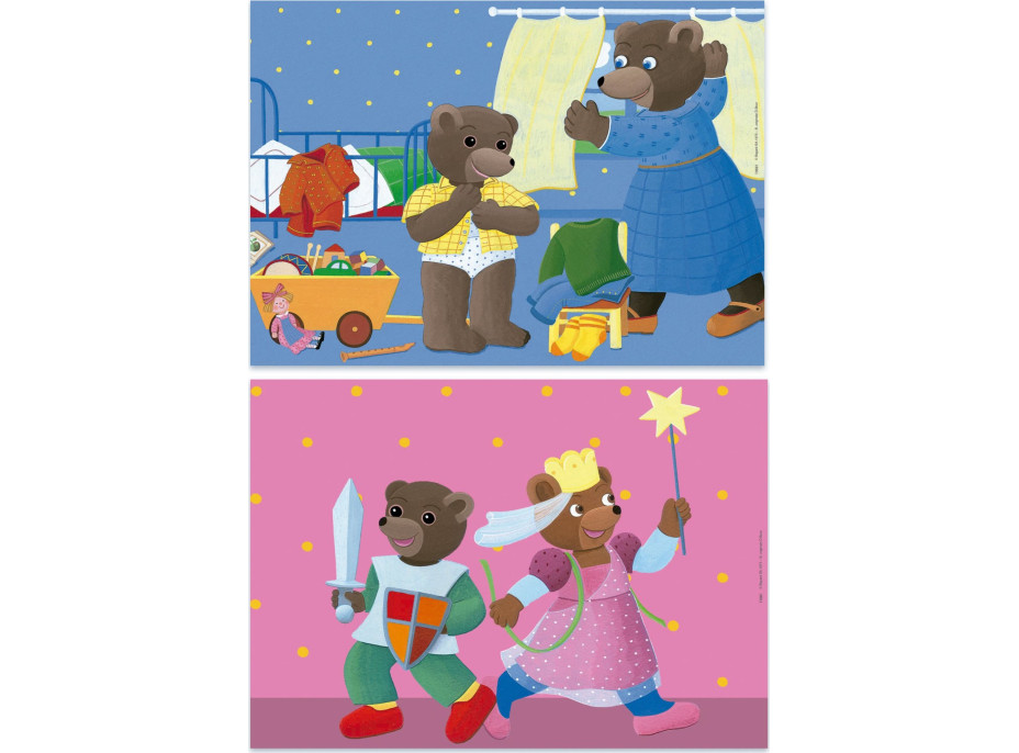 EDUCA Puzzle Petit Our Brun 2x48 dielikov