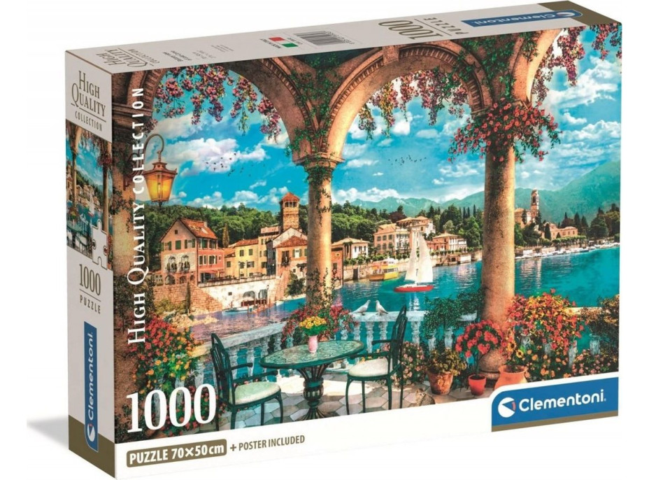 CLEMENTONI Puzzle Výhľad na jazero Como 1000 dielikov