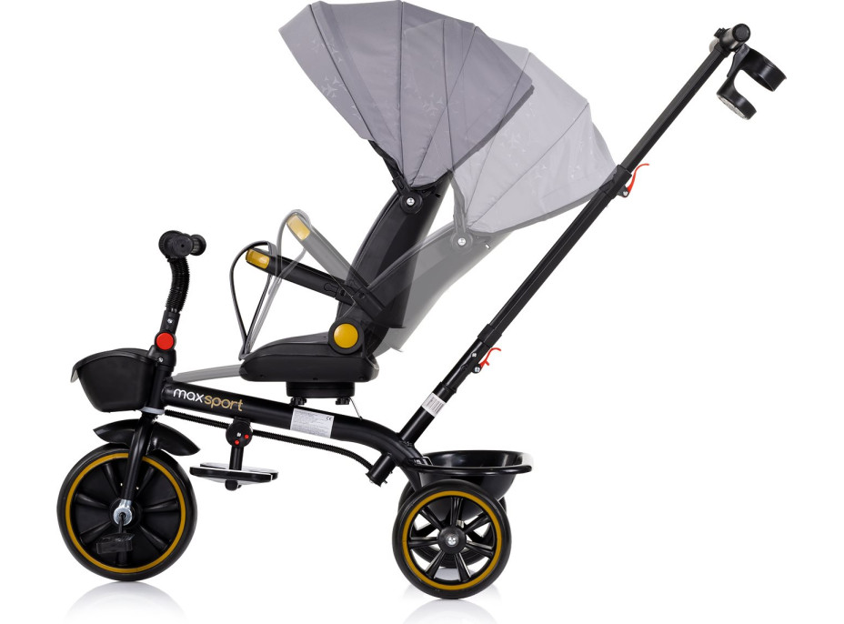 CHIPOLINO Trojkolka so strieškou Max Sport 2v1 Anthracite