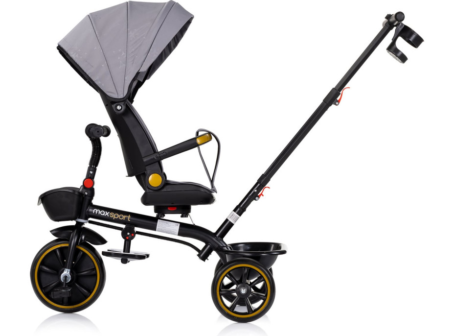 CHIPOLINO Trojkolka so strieškou Max Sport 2v1 Anthracite
