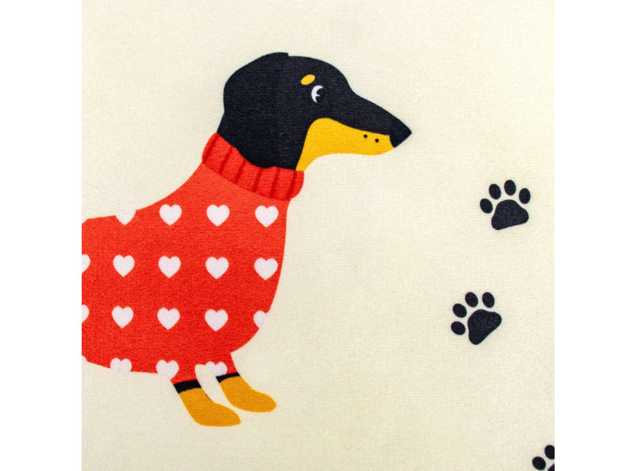 Obliečka na vankúš DOGGY 40x40 cm - Jazvečíky