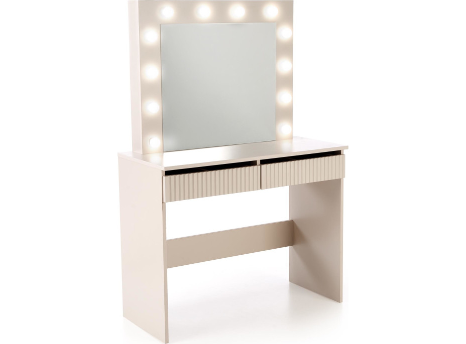 Toaletný stolík SUPERSTAR 2 s LED osvetlením - kašmírový