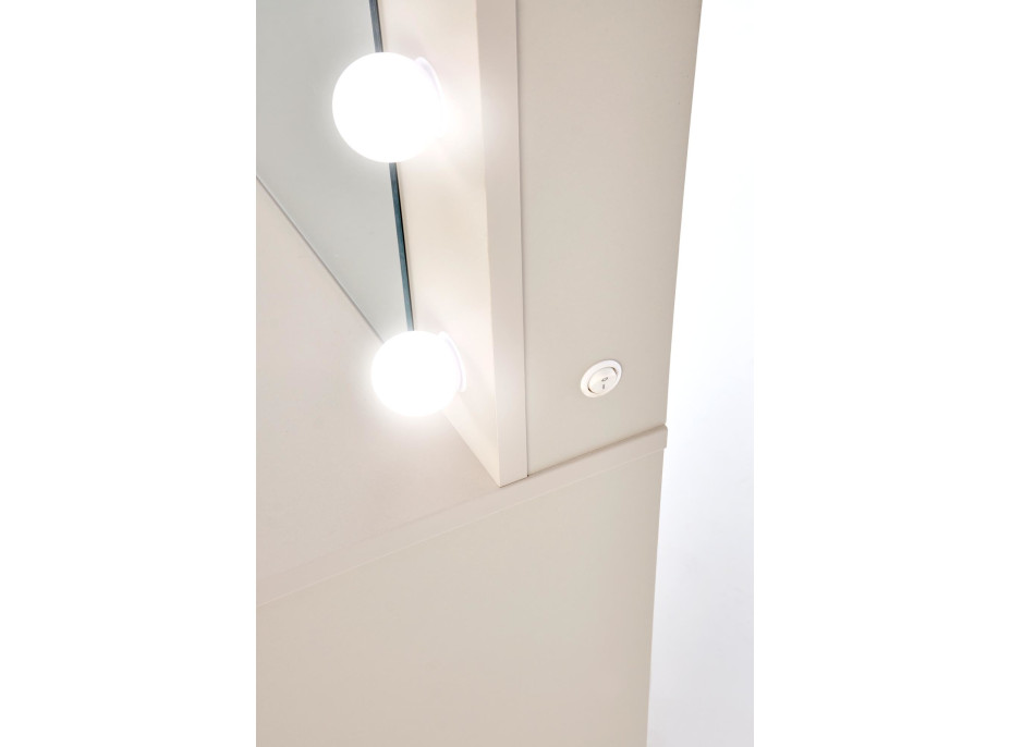 Toaletný stolík SUPERSTAR 2 XL s LED osvetlením - kašmírový