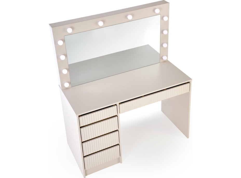 Toaletný stolík SUPERSTAR 2 XL s LED osvetlením - kašmírový
