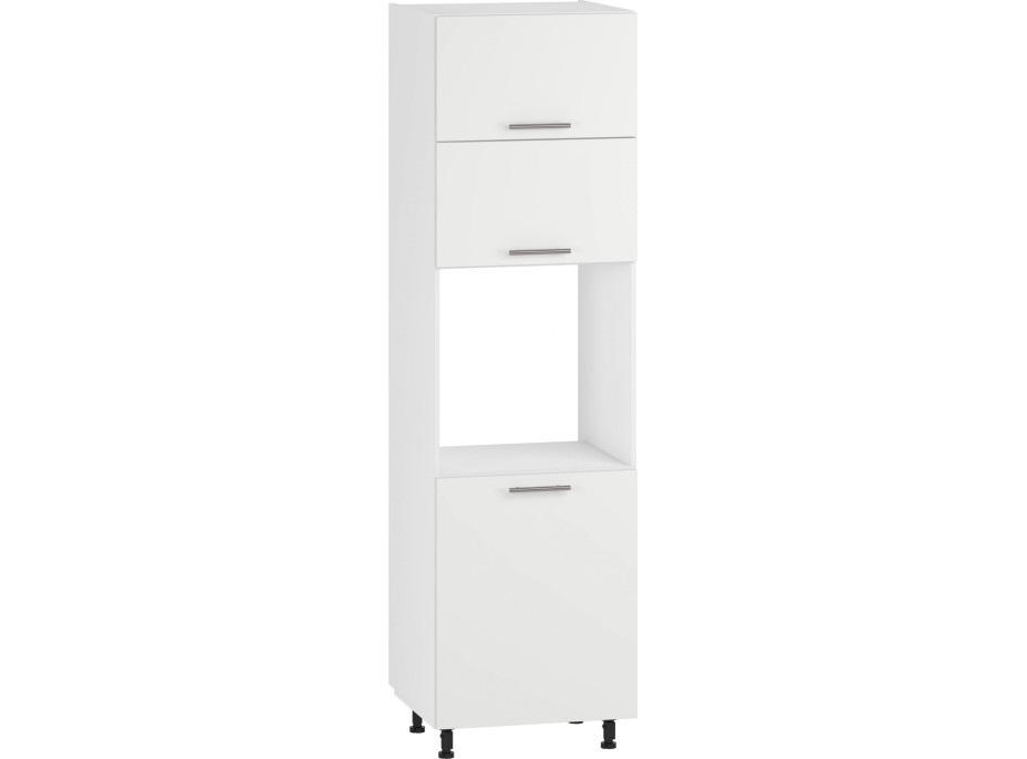 Vysoká kuchynská skrinka pre vstavanú rúru VITO - 60x214x56 cm - biela matná